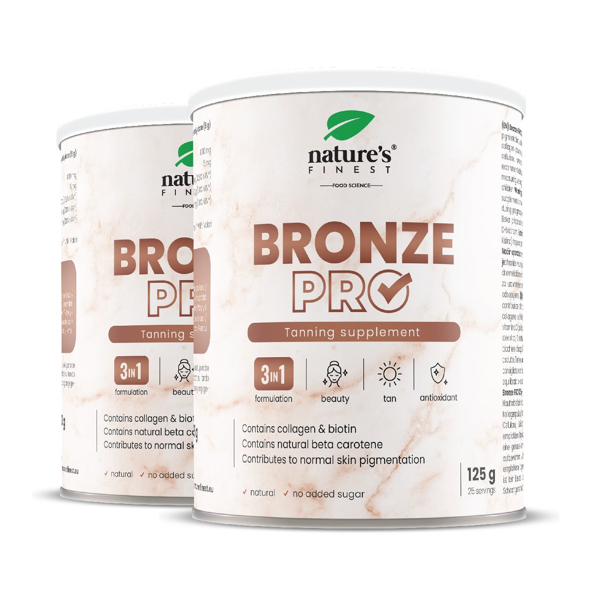 Bronze Pro 1+1 | Natural Tanning Supplement Drink | Tan-enhancing | Copper, Collagen, Vitamins | No capsules.