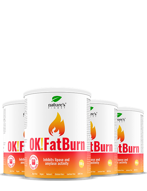 100% FatBurn Drink | 4x OK!FatBurn® | With ID-Alg® and L-Carnitine | Best Fat Burners UK | by Nature's Finest.