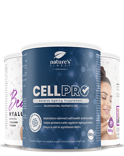 Cell Pro | Reverse Aging Supplement | Drink or Smoothie | Nicotinamide | Vitamine B3 | Zinc gluconate | Haritaki extract | 150g.