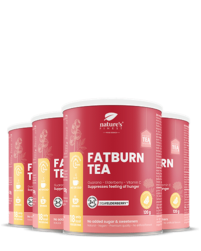 100% Organic Slimming tea | 4 x Fat Burn Tea with ProElderberry™ | Milk Thistle and Valerian | 4-Pack | Vegan | by Nature's Finest.